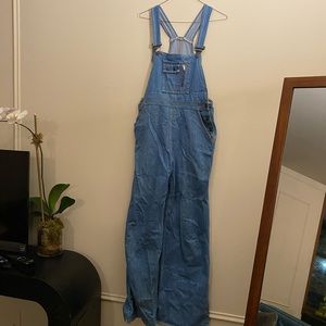 Vintage bell bottom denim overalls, sz. small - incredible find, great condition